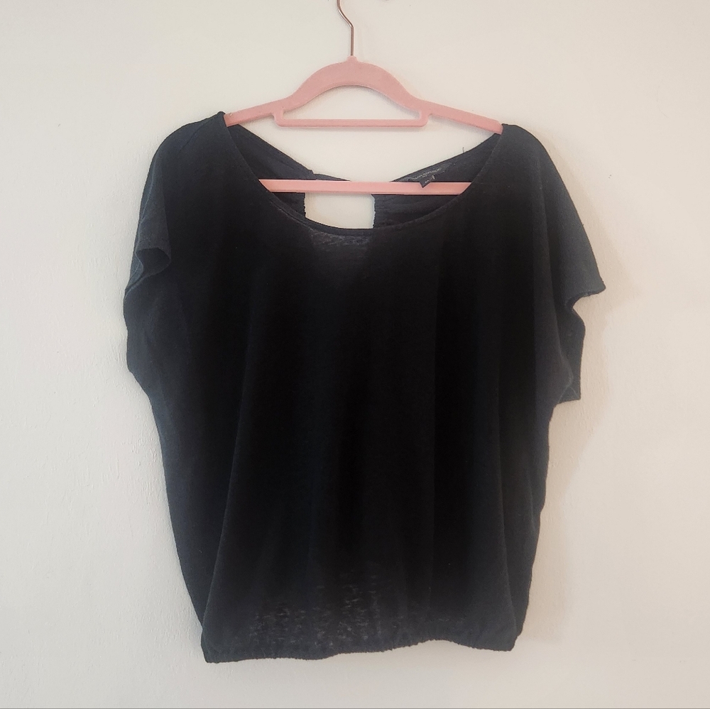 Banana Republic Black Short Sleeve Top
